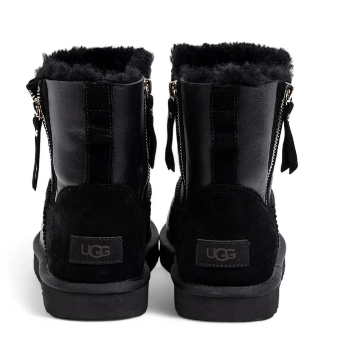 UGG Mens Classic Mini Double Zip Metallic Black
