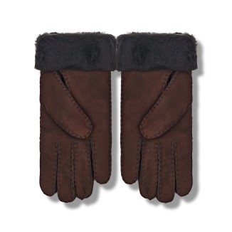 UGG Перчатки Замшевые Женские Шоколадные