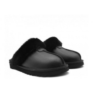 UGG Mens Slippers Scufette Metallic Black