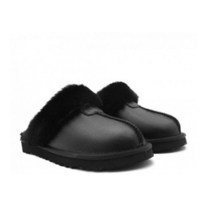 UGG Mens Slippers Scufette Metallic Black