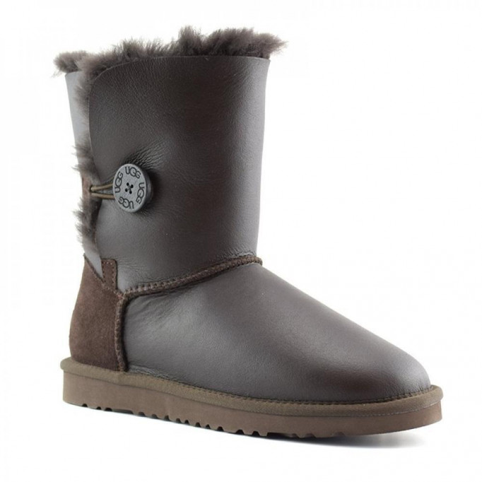 UGG Bailey Button Metallic Chocolate