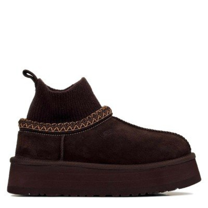 UGG Tazz Knit Platform Chocolate