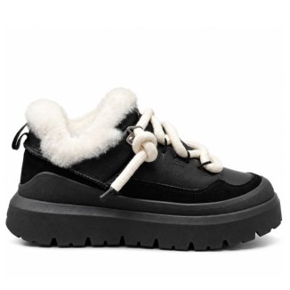 UGG Mens Heritage Utility Sneaker Leather Black UGG Mens Heritage Utility Sneaker Leather Black