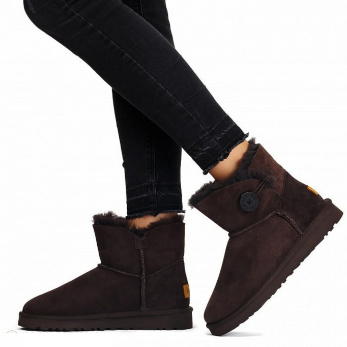 UGG Mini Bailey Button II Chocolate