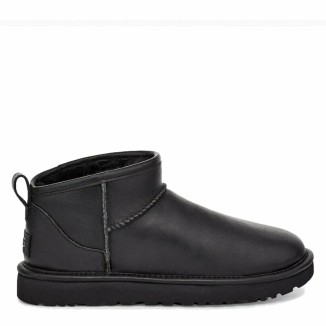 UGG Mens Classic Ultra Mini Leather Black UGG Mens Classic Ultra Mini Leather Black