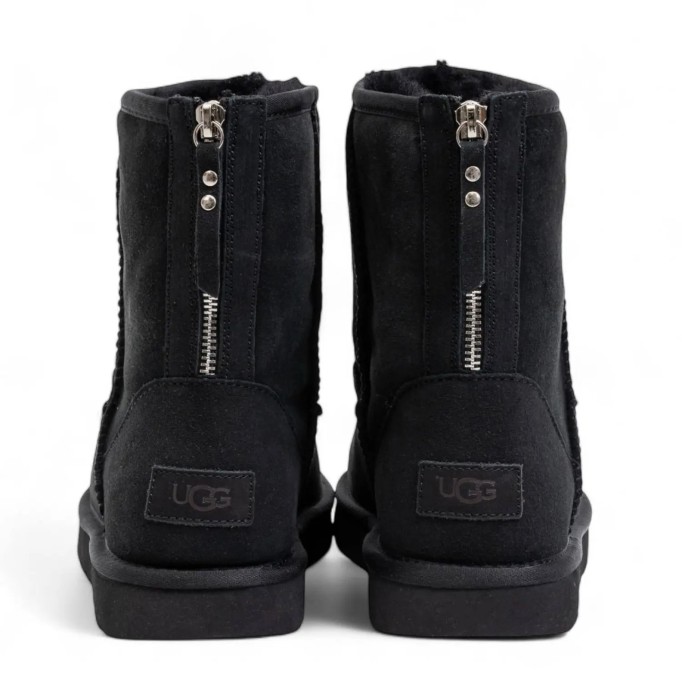 UGG Mens Classic Short Zip II Black