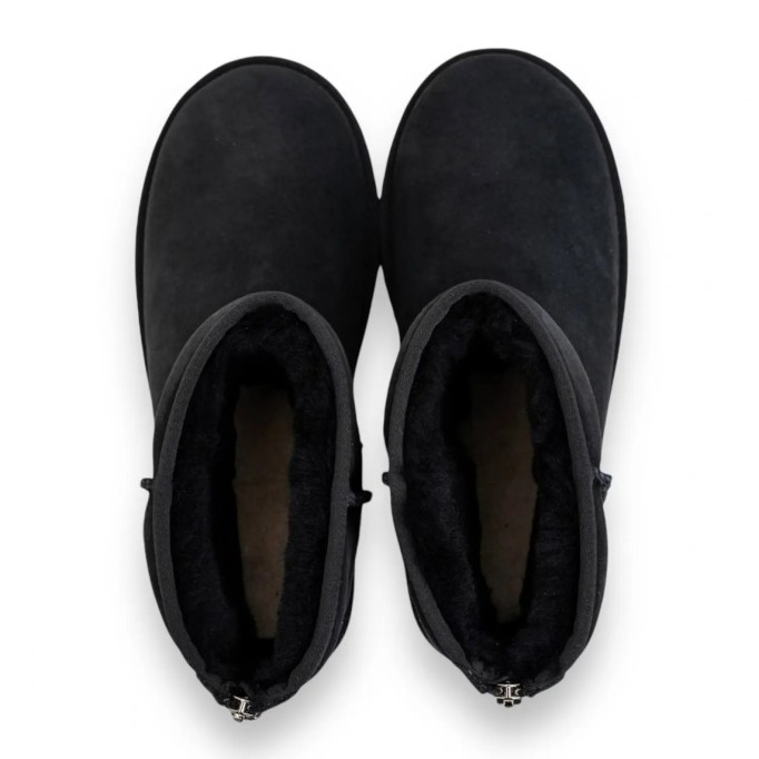 UGG Mens Classic Short Zip II Black