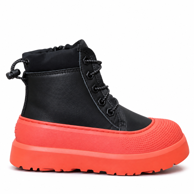 UGG Kids Neumel Hybrid Leather Black Orange