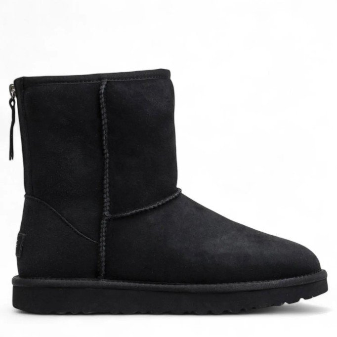 UGG Mens Classic Short Zip II Black
