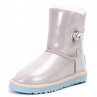 UGG Kids Bailey Button I Do White