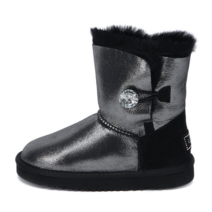 UGG Kids Bailey Button I Do Black