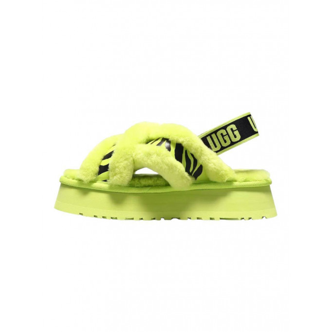 UGG W Disco Cross Slide Animalia Key Lime