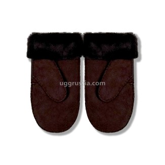 UGG Варежки Замшевые Женские Шоколадные