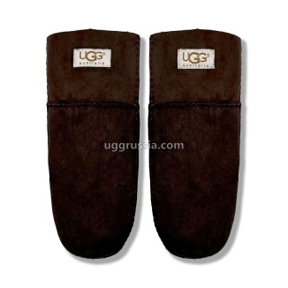 UGG Варежки Замшевые Женские Шоколадные