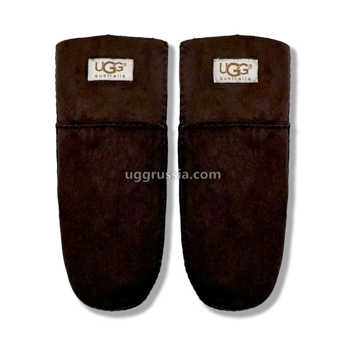 UGG Варежки Замшевые Женские Шоколадные