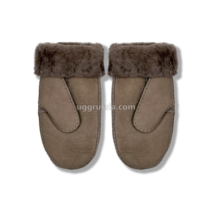 UGG Варежки Замшевые Женские Серые