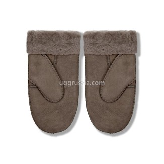 UGG Варежки Кожаные Женские Серые
