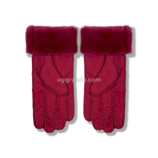UGG Перчатки Замшевые Женские Розовые