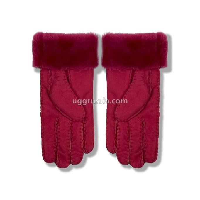 UGG Перчатки Замшевые Женские Розовые