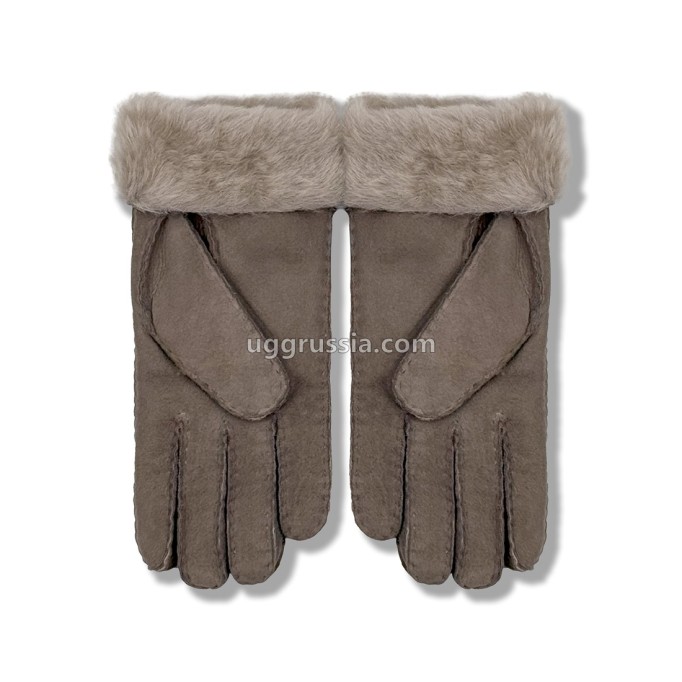 UGG Перчатки Замшевые Мужские Серые