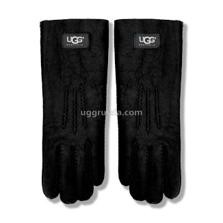 UGG Перчатки Замшевые Мужские Черные