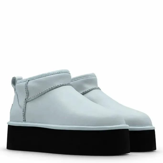 UGG Classic Ultra Mini Platform Leather White