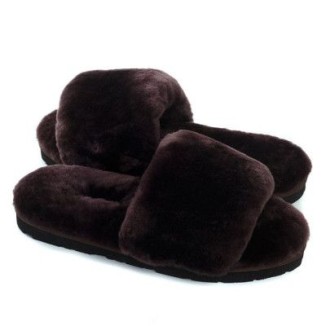 UGG Fluff Slide Slippers Chocolate