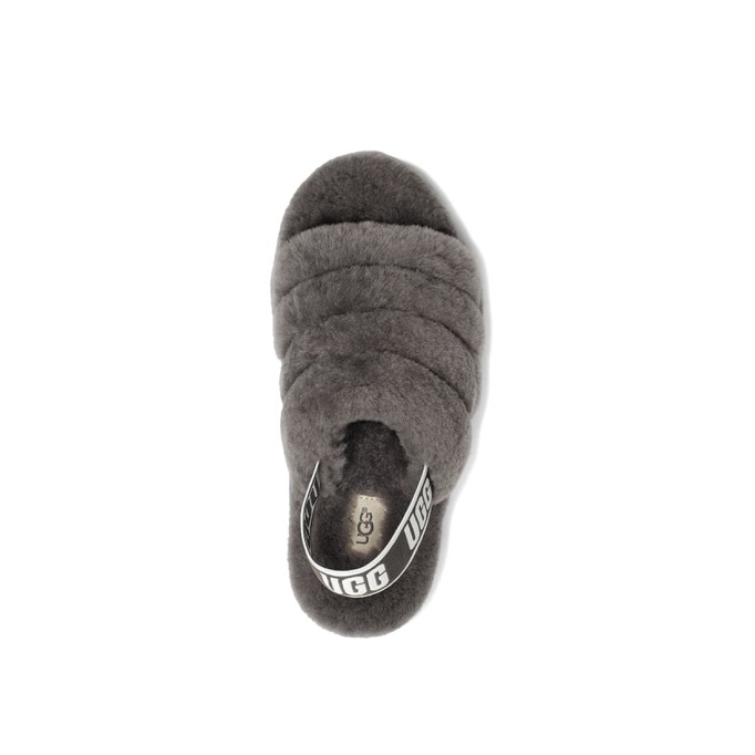 UGG Fluff Yeah Slide-Grey