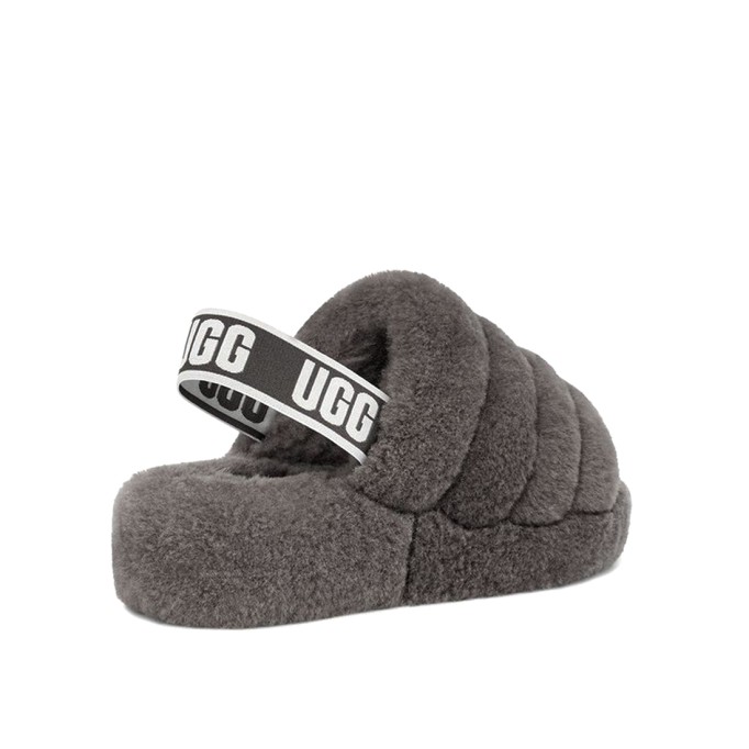 UGG Fluff Yeah Slide-Grey