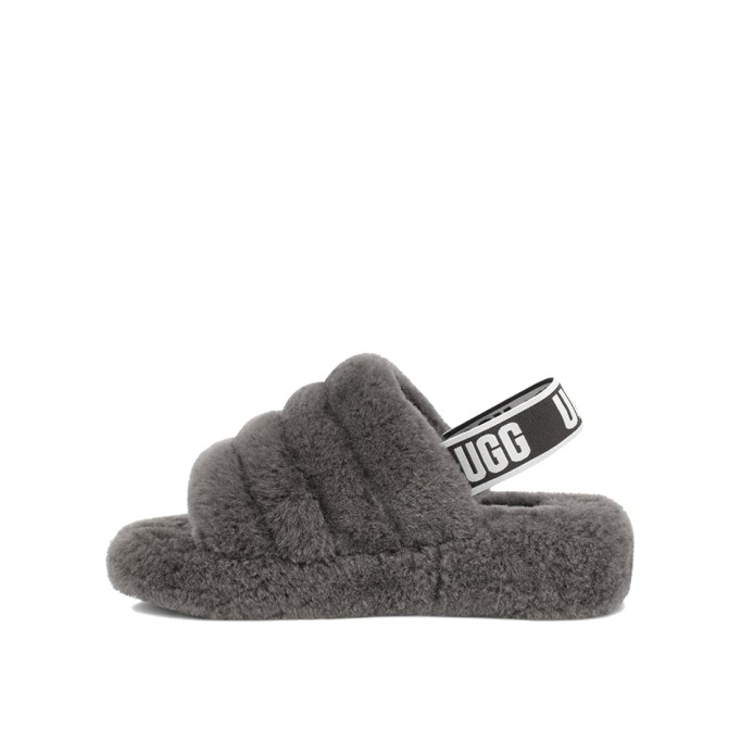 UGG Fluff Yeah Slide-Grey