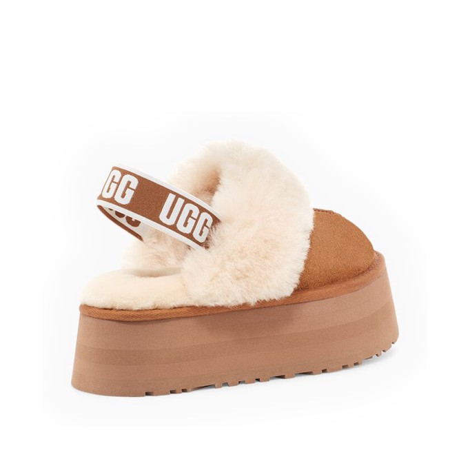 UGG Funkette Suede Platform Chestnut