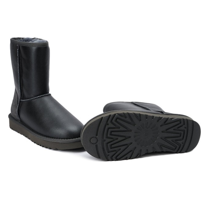 UGG Mens Classic Short Metallic Grey