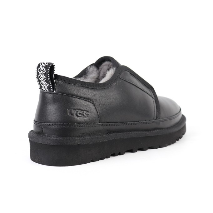 UGG Mens Slippers Flex Leather Black
