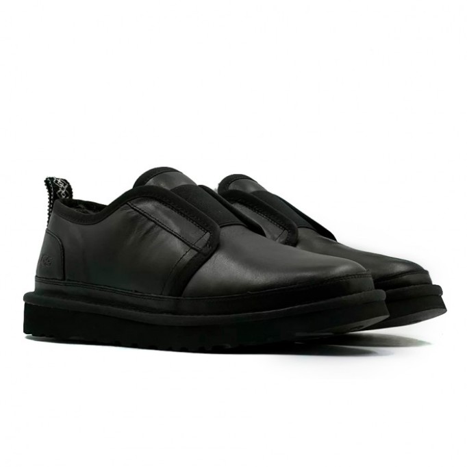 UGG Mens Slippers Flex Leather Black