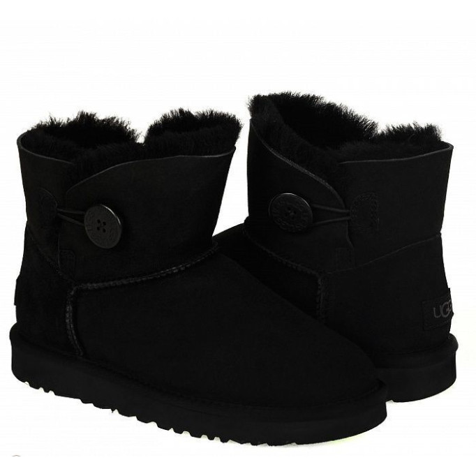 UGG Mini Bailey Button II Black