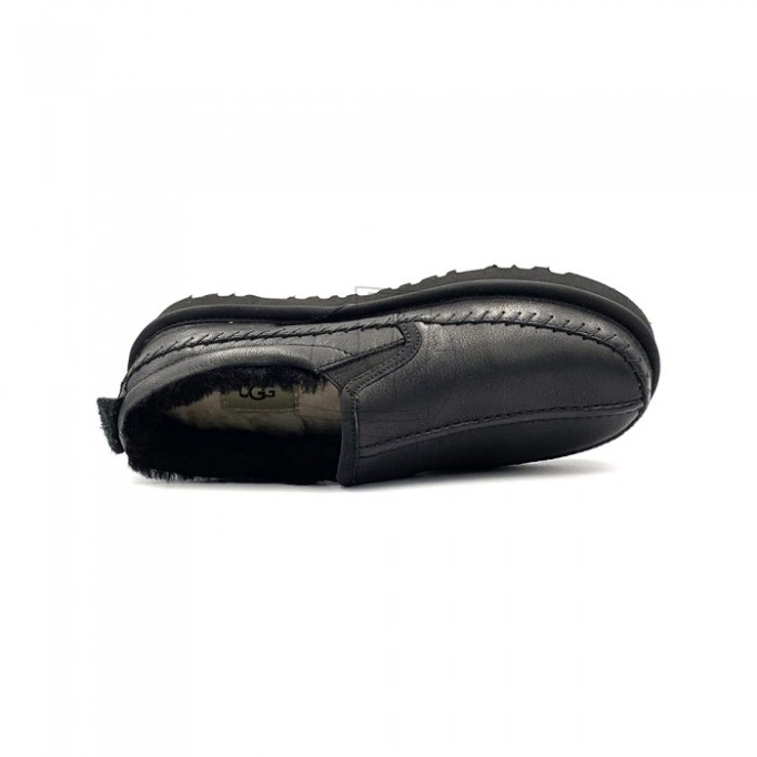UGG Stitch Slip Leather Black
