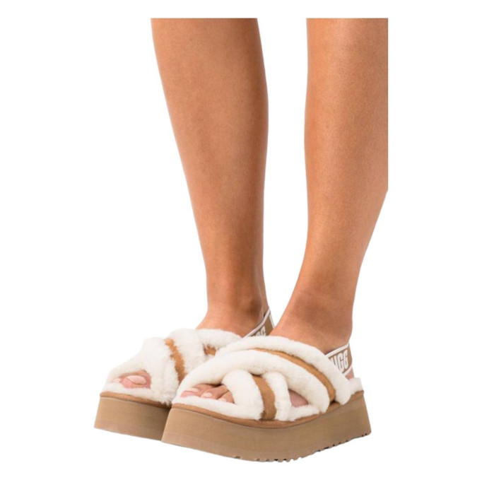 UGG W Disco Cross Slide Chestnut