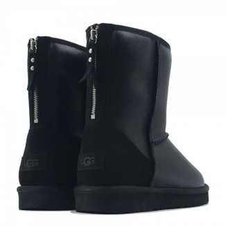 UGG Mens Classic Short Zip Metallic Black