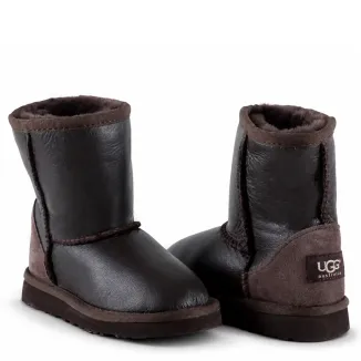 UGG Kids Classic Short Metallic Chocolate