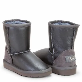 UGG Kids Classic Short Metallic Grey