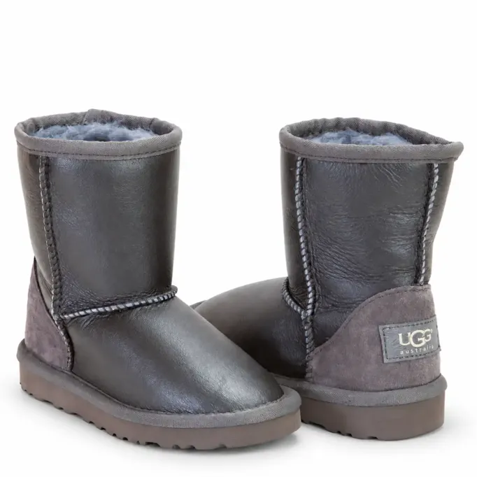 UGG Kids Classic Short Metallic Grey