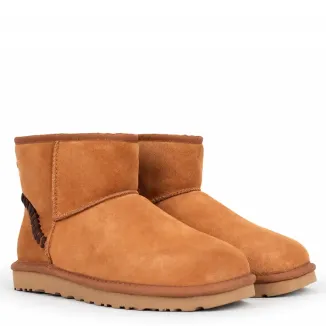 UGG Mens Classic Mini Deco Suede Boot Chestnut