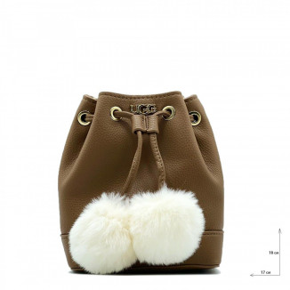 UGG Aaliyah Bucket Crossbody Pom Chestnut