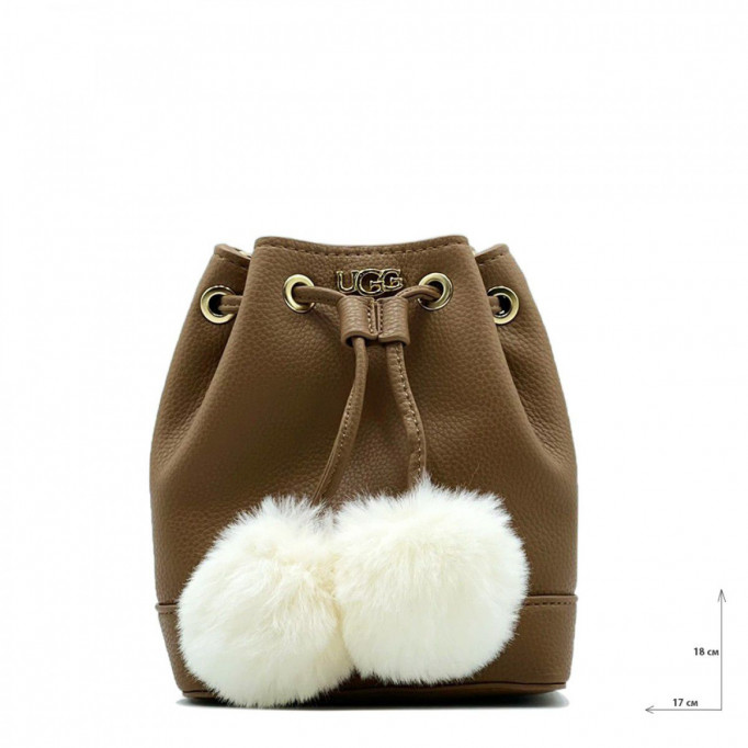 UGG Aaliyah Bucket Crossbody Pom Chestnut