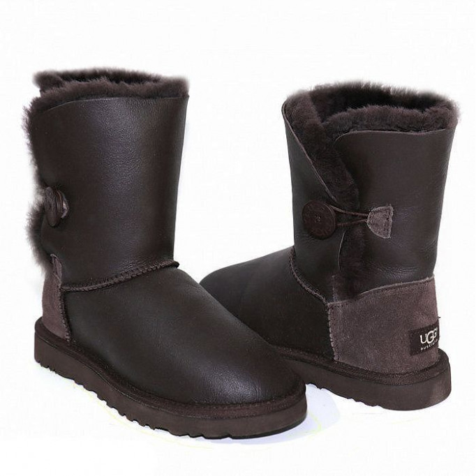 UGG Bailey Button Metallic Chocolate