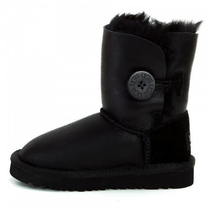 UGG Kids Bailey Button Metallic Black