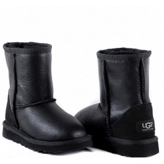 UGG Kids Classic Short Metallic Black