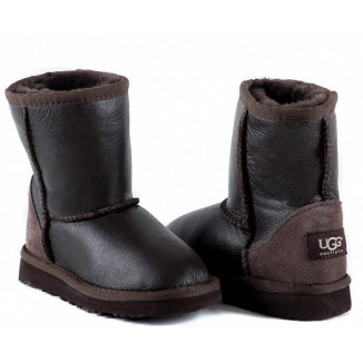 UGG Kids Classic Short Metallic Chocolate