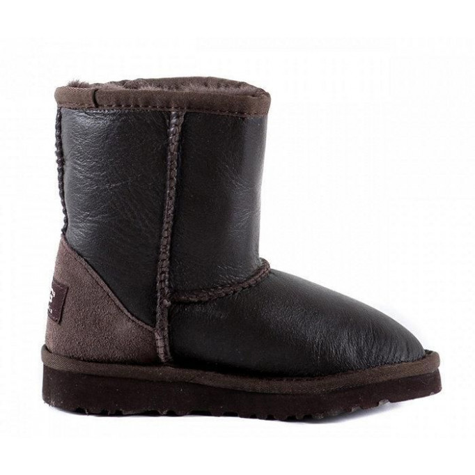 UGG Kids Classic Short Metallic Chocolate