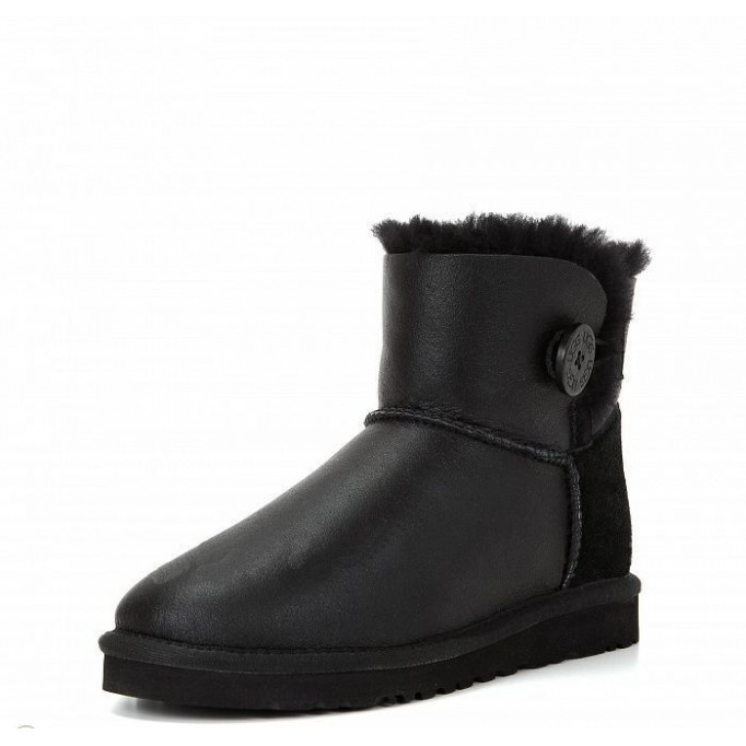 UGG Mini Bailey Button Metallic Black